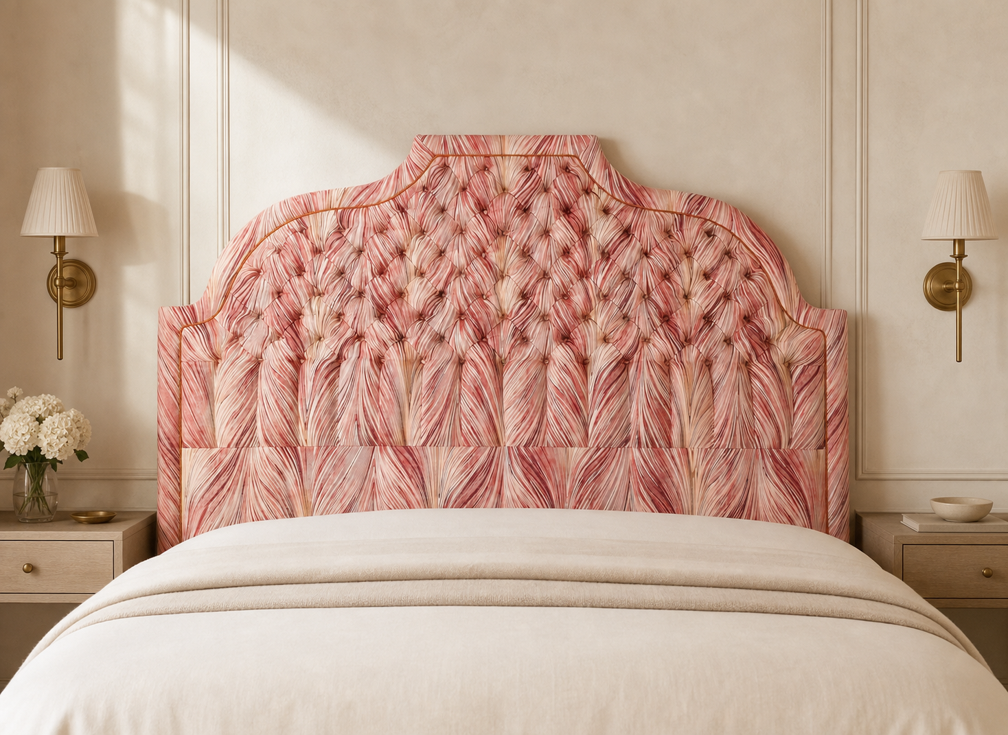 Rose Tufted Headboard